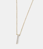 Mateo 14kt gold La Barre necklace with diamonds