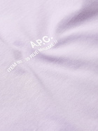 A.P.C. - Logo-Print Cotton-Jersey T-Shirt - Purple