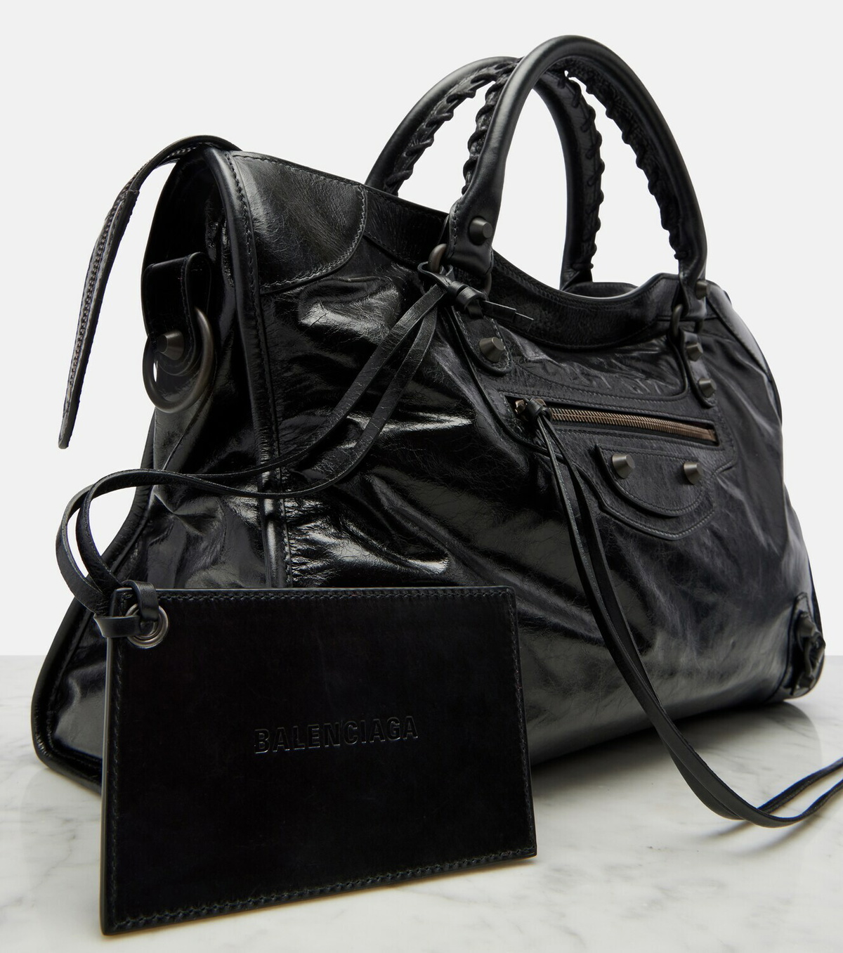 Balenciaga Le City Medium leather top-handle bag