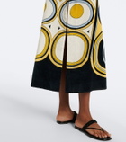 La DoubleJ Totem printed cotton midi dress