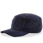 Universal Works Men's Cord Field Cap in Navy