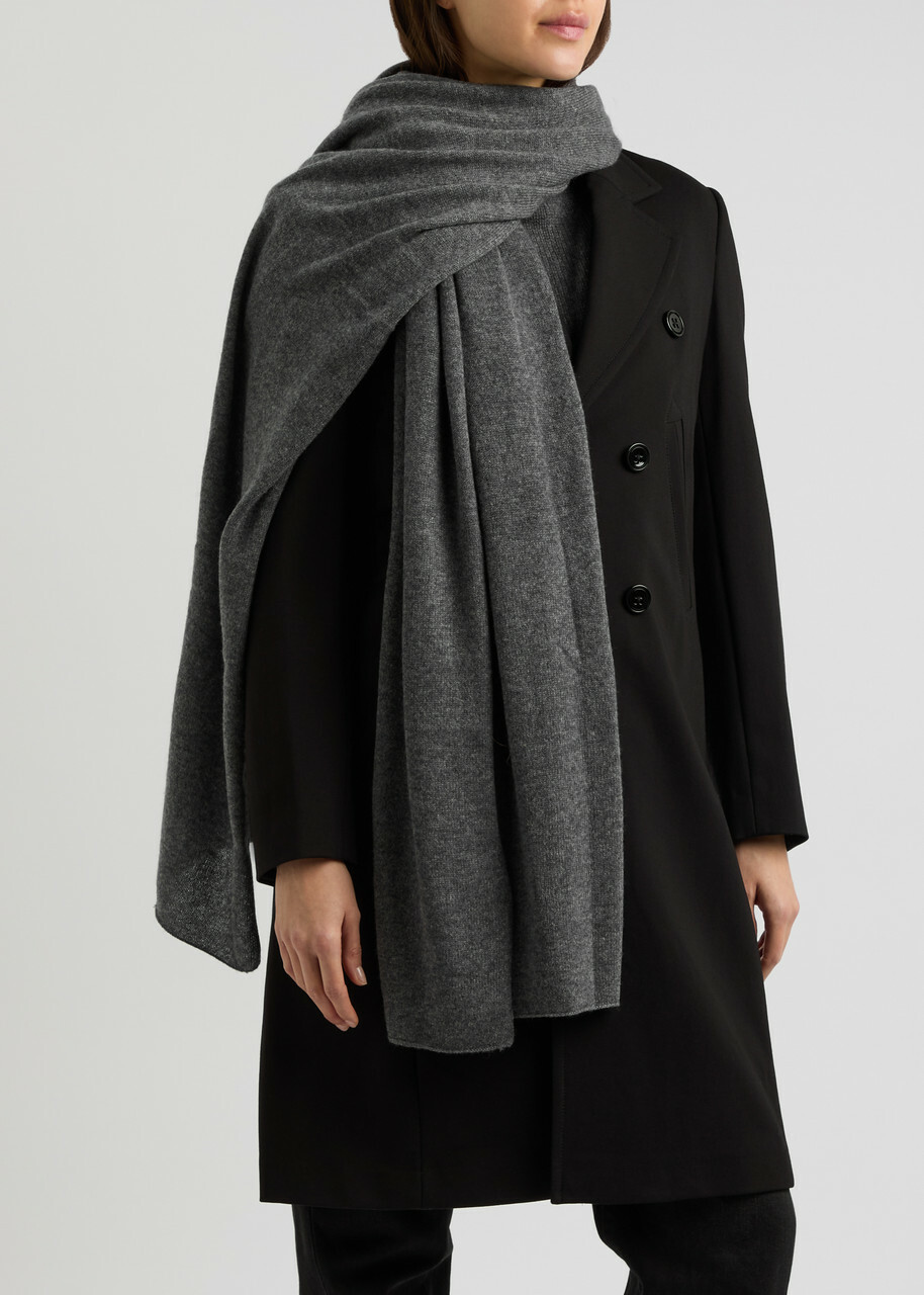 Lisa Yang Paris Cashmere Scarf - Dark Grey - One Size