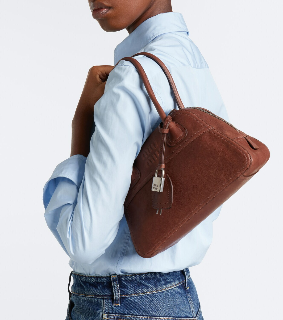 Miu Miu Vivant leather shoulder bag