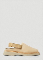 Les Mules Carre Shoes in Beige
