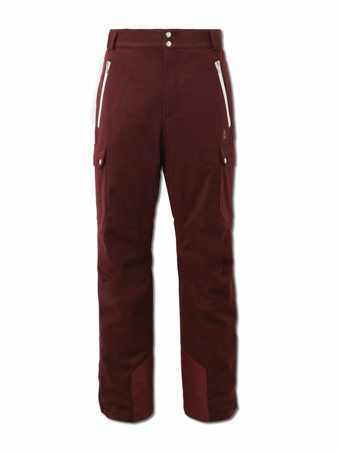 Brunello Cucinelli - Straight-Leg Shell-Trimmed Wool Ski Pants - Burgundy