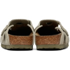 Birkenstock Khaki Narrow Boston Suede Leather Loafers