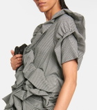 Noir Kei Ninomiya Gingham wool tweed minidress