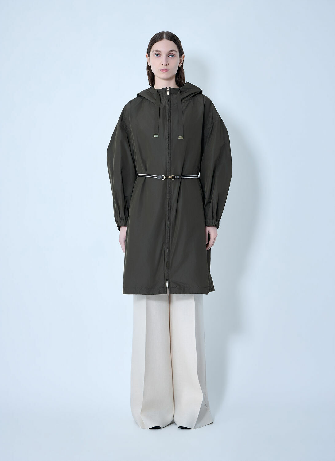Max Mara Belted Hooded Coat