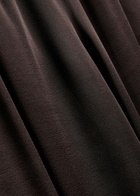 Liberowe Relaxed Wide-leg Satin Trousers Brown