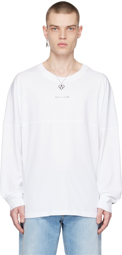 Photo: 1017 ALYX 9SM White Oversized Long Sleeve T-Shirt