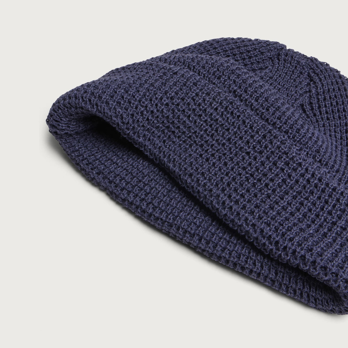 RoToTo Waffle Watch Cap Beanie in Faded Navy
