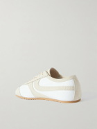 Dries Van Noten - Suede-Trimmed Leather Sneakers - White