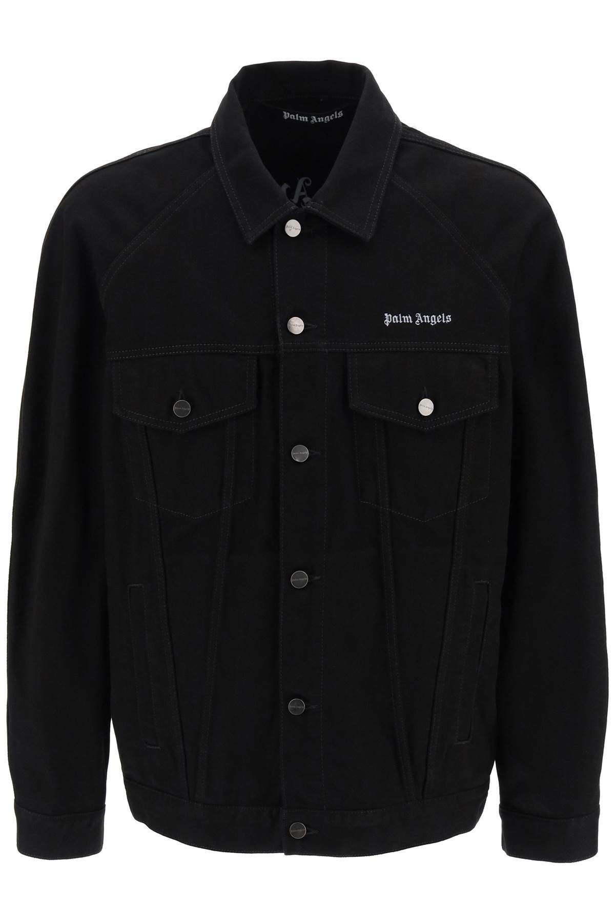 Palm Angels Black Denim Cactus Jacket Palm Angels