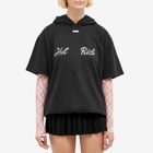 AVAVAV Women's Hot, Rich Hooded T-shirt in Black