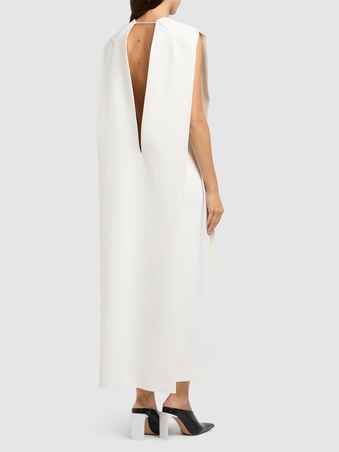 【送料&関税込】SportMax Cream Viscose Blend Rivolo Dress Sportmax Cream Viscose Blend Rivolo Dress In White | ModeSens