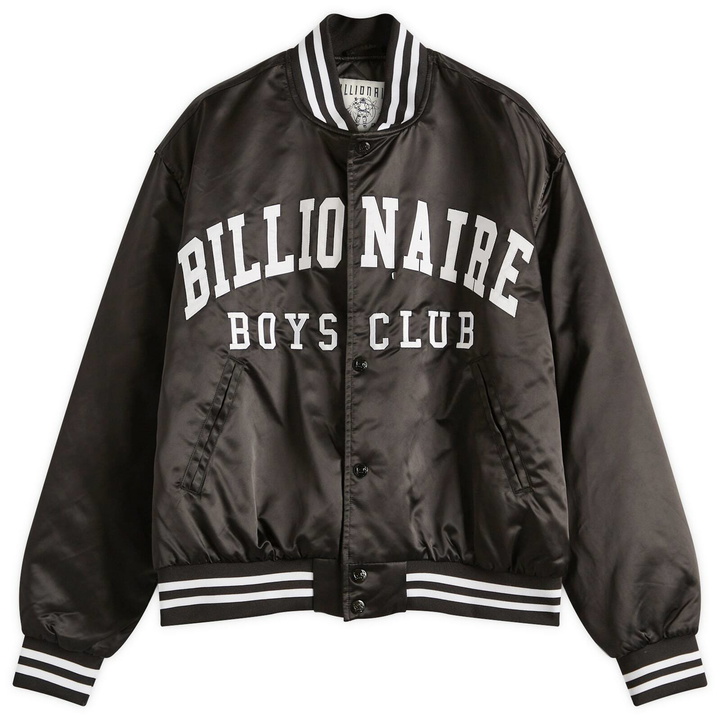 Photo: Billionaire Boys Club Men's College Satin Bomber Jacket in Black