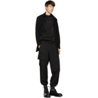 Yohji Yamamoto Black Ribbed Waist Trousers