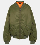 Balenciaga Off Shoulder technical bomber jacket