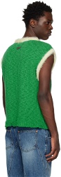 Andersson Bell SSENSE Exclusive Green Hairy Wave Vest