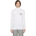 Balmain White Wool Zipped Turtleneck