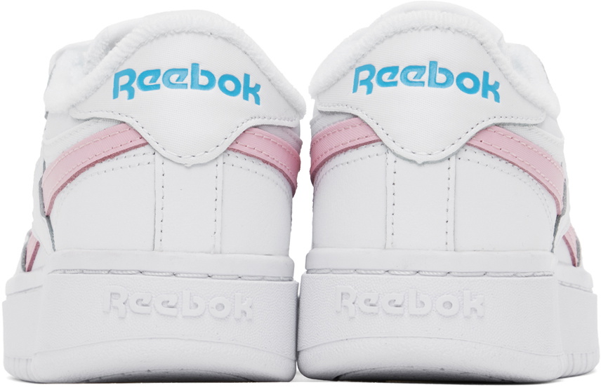 Reebok Club C Double Revenge White Pink Glow Radiant Aqua (Women's)