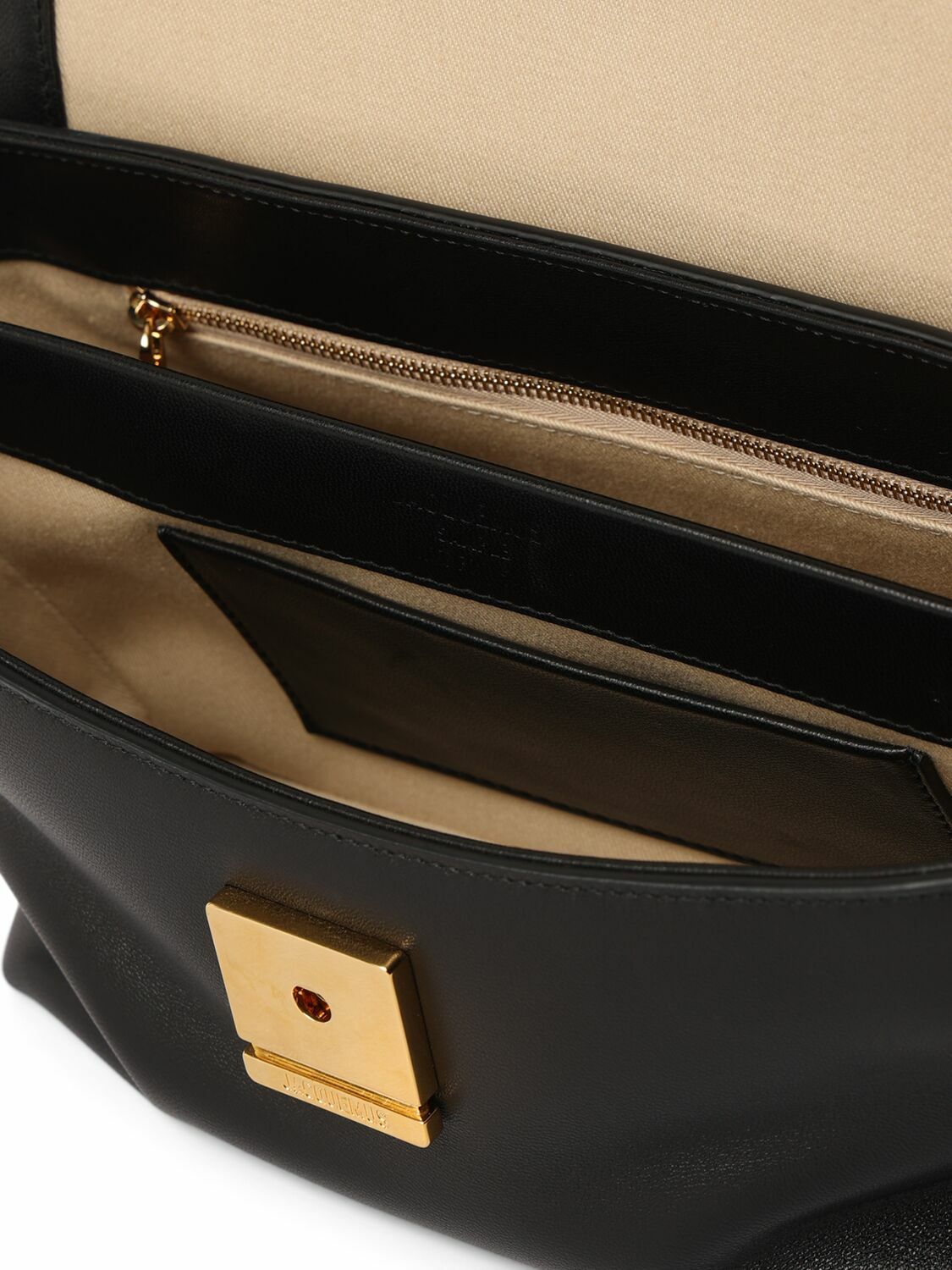 JACQUEMUS Le Rond Carre Leather Shoulder Bag Jacquemus JACQUEMUS Le Rond Carre Leather Shoulder Bag Jacquemus