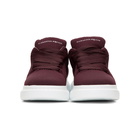 Alexander McQueen Burgundy Knit Oversized Sneakers