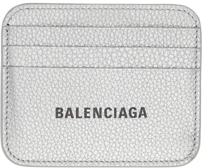 Photo: Balenciaga Silver Leather Card Holder