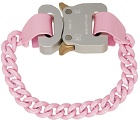 1017 ALYX 9SM Pink Chain Link Buckle Bracelet