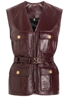 Chloe Leather Gilet Brown