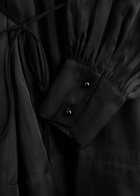Clea Finlay Silk-blend Satin Mini Dress Black