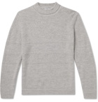 Inis Meáin - Mélange Textured Baby Alpaca Sweater - Gray