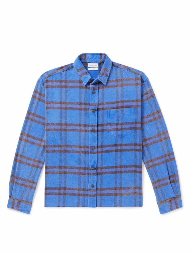 Photo: John Elliott - Hemi Checked Cotton-Flannel Shirt - Blue