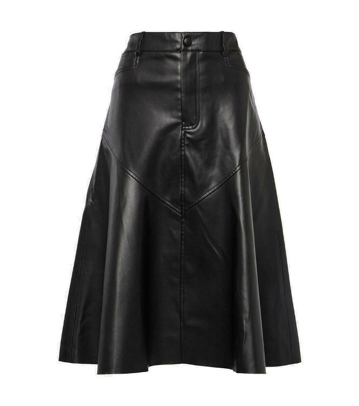 Photo: Proenza Schouler White Label Jesse faux leather midi skirt