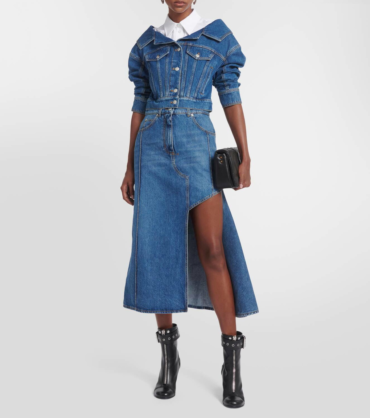 Alexander McQueen Cropped denim jacket