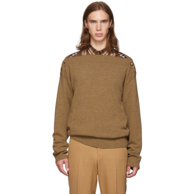 Photo: Burberry Brown Knit Boatneck Sweater