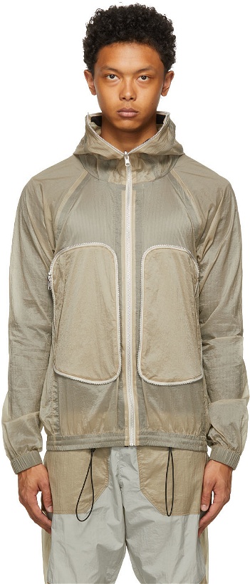 Photo: Arnar Már Jónsson Taupe Packable Taped Seams Track Jacket