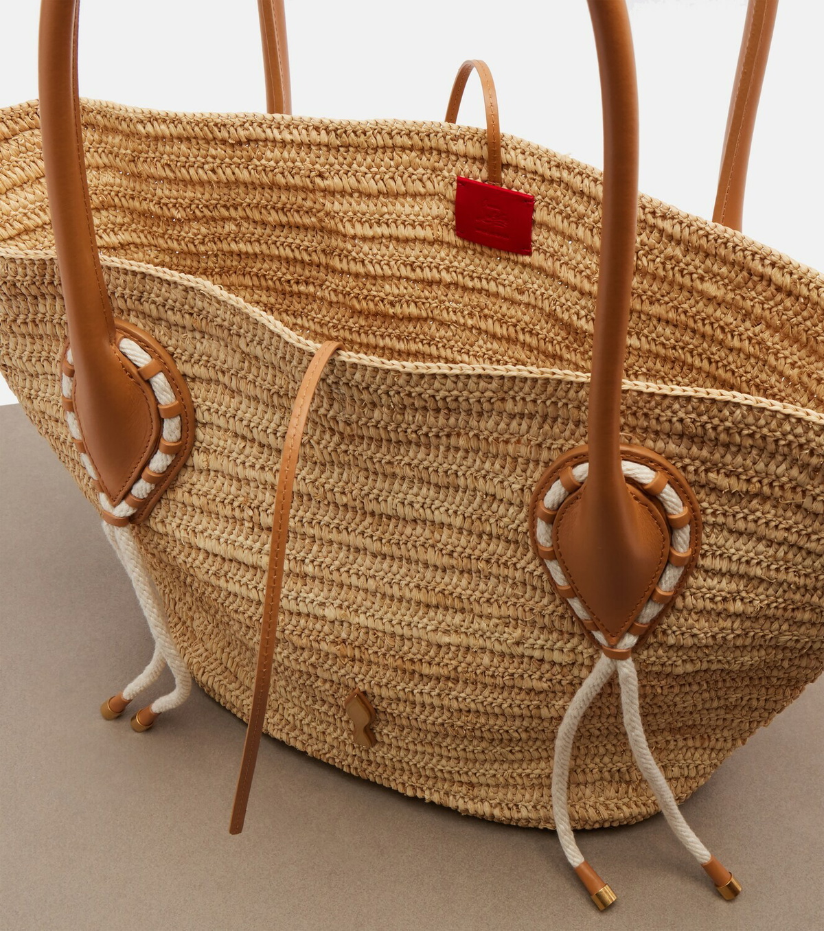 Christian Louboutin Venus raffia tote bag