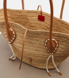 Christian Louboutin Venus raffia tote bag