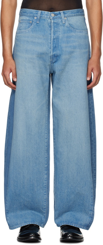 Photo: stein Blue Deformation Wide Jeans
