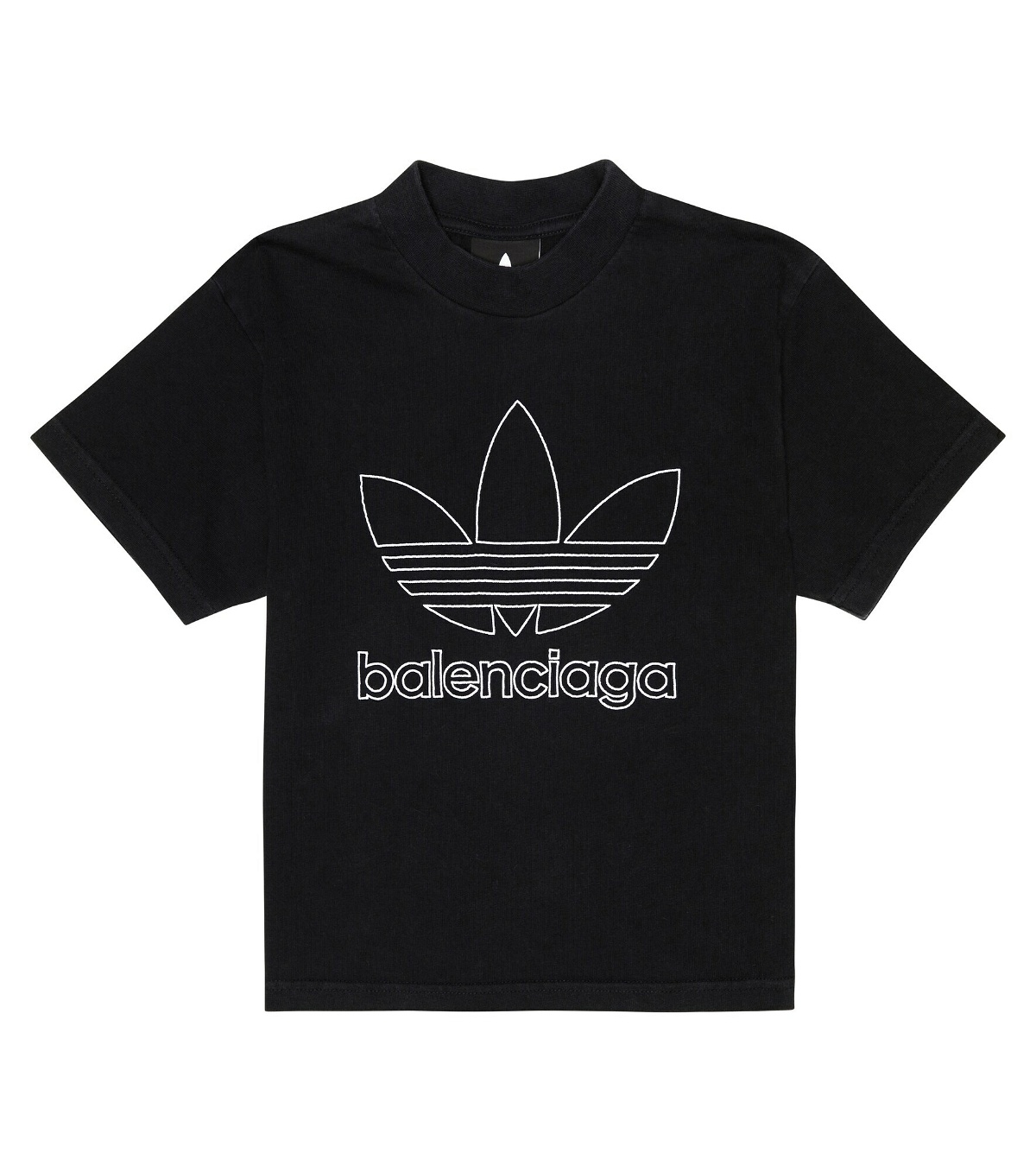Photo: Balenciaga Kids - x Adidas logo cotton T-shirt