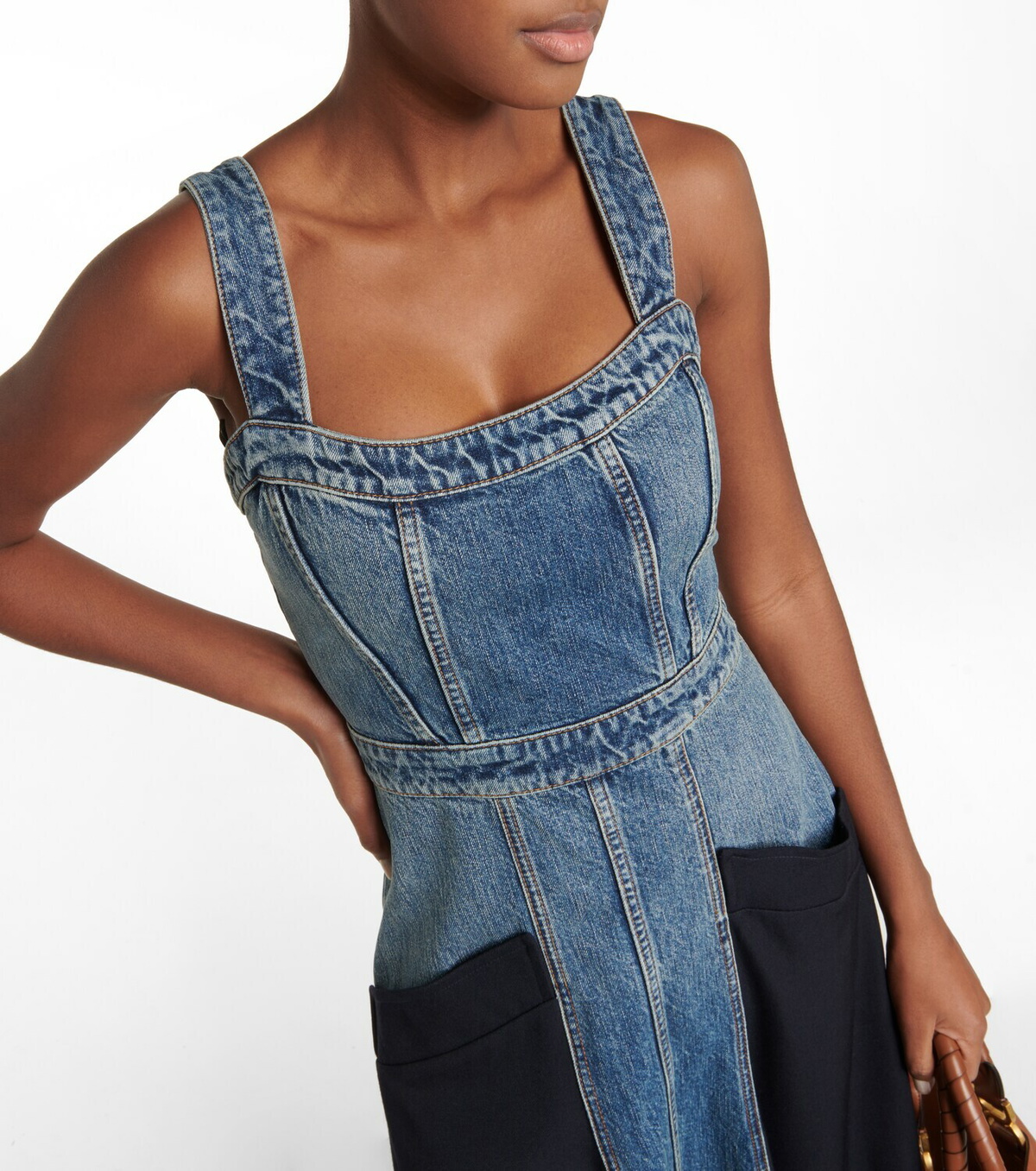 white christmas dresses NOVA DENIM JUMPSUIT OVERALL DRESS – Joanie and Burt