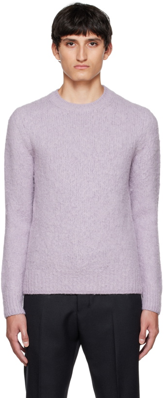 Photo: AMI Paris Purple Baby Alpaca Sweater