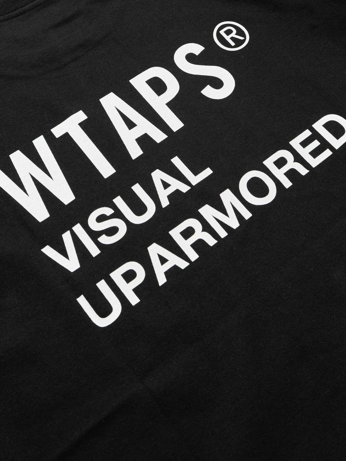 WTAPS - Logo-Print Appliquéd Cotton-Jersey T-Shirt - Black WTAPS