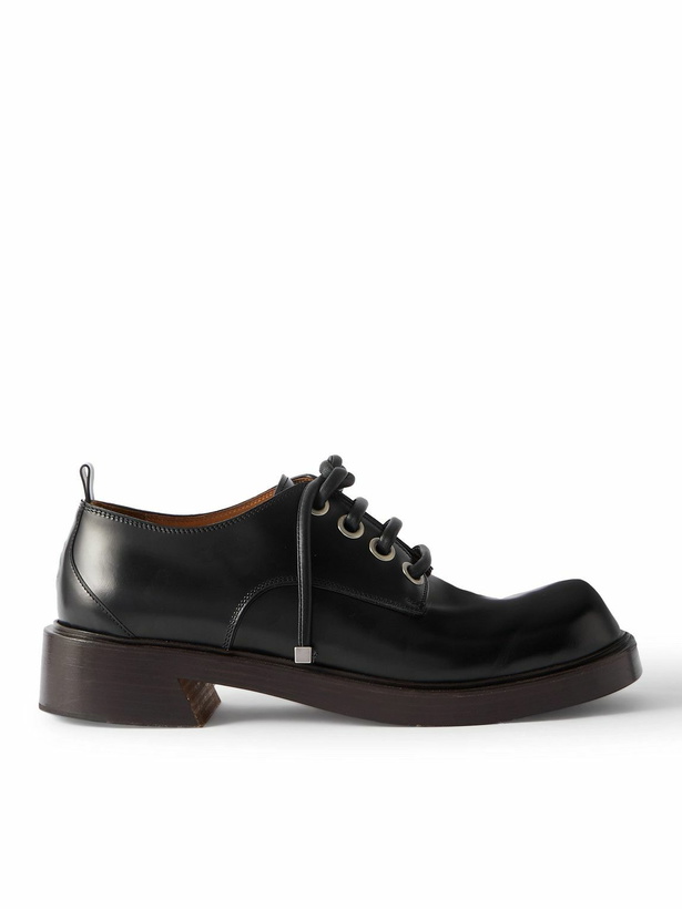 Photo: Alexander McQueen - Debossed Leather Shoes - Black