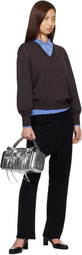Acne Studios Brown & Blue Layered Wool Knit Sweater