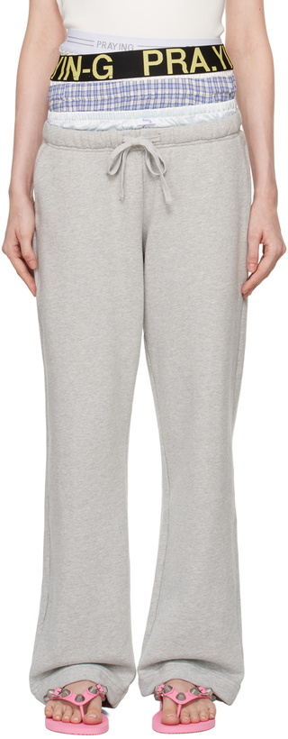 Photo: Praying Gray Underwear Sweatpants
