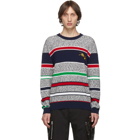 Kenzo Grey Jumping Tiger Crest Sweater