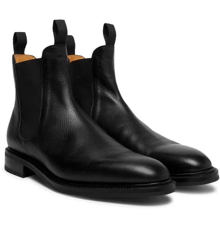 Photo: Edward Green - Newmarket Suede Chelsea Boots - Black