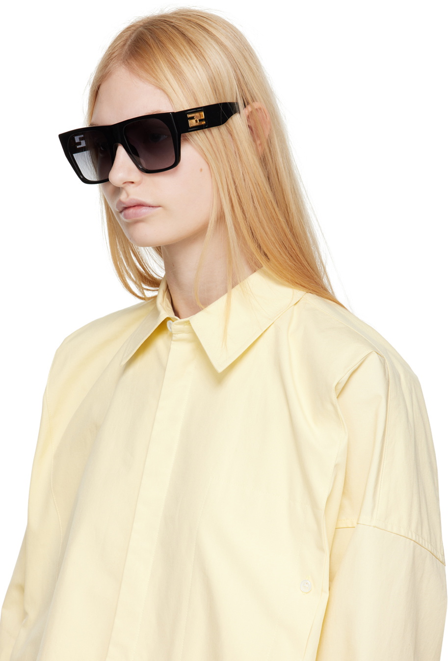 Fendi Black Baguette Sunglasses